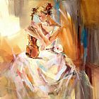 Anna Razumovskaya White Note 3 painting